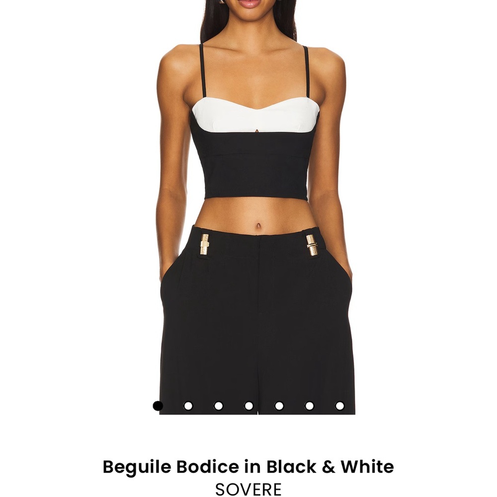 Sovere Black and White Bodice Top